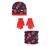 Spiderman, Bonnet, Tour de Cou et Gants, Garçon (Red, 54 cm)