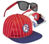 Spiderman Casquette Baseball et Lunettes de Soleil Garcon 6 Ans à 14 Ans, Protection UV, Voyage Accessoires, Idee Cadeau Garcon (Rouge Spiderman)
