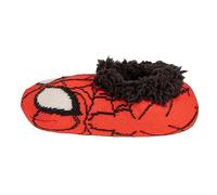Spiderman Chaussons Couleur Orange, Noire et Blanche - Taille 32-35 - Sans Fermeture - Chaussons pour Enfants en Polyester avec Semelles Type Chaussette - Produit Original Conçu en Espagne