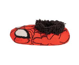 Spiderman Chaussons Couleur Orange, Noire et Blanche - Taille 32-35 - Sans Fermeture - Chaussons pour Enfants en Polyester avec Semelles Type Chaussette - Produit Original Conçu en Espagne