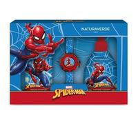Spiderman - Coffret cadeau pour poignet avec gel douche 250 ml, savon liquide 250 ml et horloge projecteur