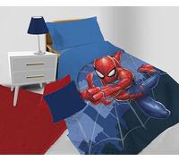 Spiderman Couvre-lit matelassé pour lit Simple Printemps, lit Simple, Couvre-lit mi-Saison tapissé, 100% Microfibre, Produit Officiel Marvel