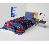 Spiderman, Couvre-lit pour lit Simple Disney, Couvre-lit printanier Non rembourré, Couvre-lit Simple Enfant, 170 x 270 cm, 100% Coton, Disney, Marvel