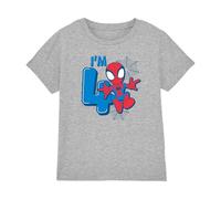 Spiderman Cute Spidey Birthday 4 Unisex Kids T Shirt, Athletic chiné, 3-4 Ans Garçon