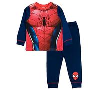 Spiderman Ensemble de Pyjama Long Fantaisie pour garçon Marvel Avengers, Rouge/Bleu, 5 Ans