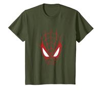 Spiderman Face T-Shirt, Enfant, Olive, 4 Ans