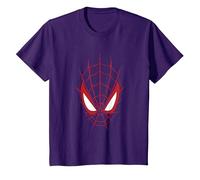 Spiderman Face T-Shirt, Enfant, Violet, 4 Ans