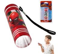 Spiderman Flashlight Torch, 9 LED sTorch Flashlight Mini Torch for Kids Featuring TV Characters for Boys 3+ Years