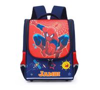 Spiderman Hero Scolaire, Sac à Dos, Adaptable à la Voiture, idéal 5 à 14 Ans, Confortable et Polyvalent , 26 x 15 x 33cm,Bleu foncé