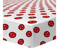 Spiderman Home Drap-Housse imprimé lit 1 Personne Anniversary | 100% Coton | Oeko-TEX | Drap Housse Enfant 90x190 cm | Blanc