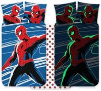 Spiderman Housse de Couette Bébé 100x135 + Taie 40x60 Coton Phosphorescent