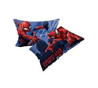 Spiderman, Lot de 2 taies d'oreiller en Coton, 2 taies d'oreiller, 100% Coton, 50 x 80 cm, Fermeture à enveloppe