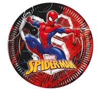 Spiderman Lot de 8 assiettes en carton FSC 23 cm