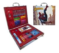 Spiderman Marvel Mallette de coloriage pour enfants, complète avec autocollants de papeterie de couleurs