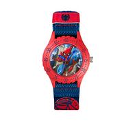 Spiderman by FLA Europe Montre analogique Spider-Man Enfant bracelet nylon cadran rond Rouge et bleu