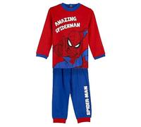 Spiderman Pyjama d'hiver pour Enfant - Bleue et Rouge - Taille 18 Mois - Ensemble Pantalon et Manches Longues 100% Coton Interlock 180 g/m² - Produit Original Conçu en Espagne