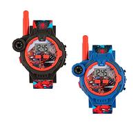 Spiderman SPD40156ARG Montre à Quartz numérique pour garçon avec Bracelet en Silicone, Rouge/Noir, Moderne