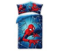 Spiderman Spiderman RAGNATELA - Parure de lit - une housse de couette 140 x 200 cm et une taie d'oreiller 70 x 90 cm - 100 % coton - Multicolore