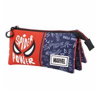 Spiderman Strife Trousse Triple HS, Rouge Rouge