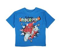 Spiderman, T Shirt, Garçon, Fille, (4 à 10 Ans), Polo, Débardeur, Chemise, Imprimé, Vêtements, Unisexe, Enfants, Sport, Respirant, Marvel, Modèle SP S 52021656 S2-5A, Bleu