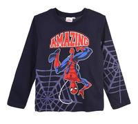Spiderman, T Shirt Manches Longues Garçon (FR/ES, Âge, 3 Ans, Taille Normale, Bleu Marine)