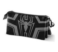 Spiderman Town-Trousse Triple, Noir, 23 x 11 cm