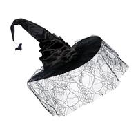 Spiderweb Casquettes de sorcière pour adultes Wizard Halloween Party Chemins de tête Cloche Festival Chapeaux spectacles Accessoires de costume