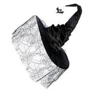 Spiderweb Casquettes de sorcière pour adultes Wizard Halloween Party Chemins de tête Cloche Festival Chapeaux spectacles Accessoires de costume