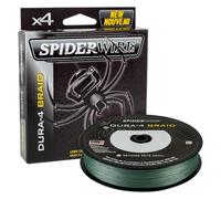 Spiderwire Tresse de Pêche Dura 4 Green 0.35mm 150m Ligne Multibrins PE Dyneema Bobine Spinning Carpe Mer