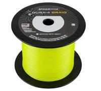 Spiderwire Tresse de Pêche Dura 4 Yellow 0.14mm 1800m Ligne Multibrins PE Dyneema Bobine Spinning Carpe Mer