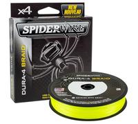 Spiderwire Tresse de Pêche Dura 4 Yellow 0.14mm 300m Ligne Multibrins PE Dyneema Bobine Spinning Carpe Mer