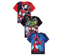 Spidey and His Amazing Friends Lot de 3 t-shirts Spiderman pour enfants, Multicolore, 4-5 ans