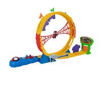 Spidey and his Amazing Friends Marvel Amazing Metals Super Loop Track - Circuit de Course de 71,1 cm avec Lanceur, Super Boucle à 360 degrés et véhicule Exclusif Amazing Metals