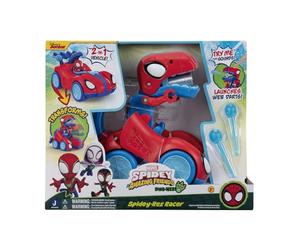 Spidey and His Amazing Friends Marvel Spidey-Rex Racer - Véhicule de 20,3 cm avec des Sons Qui se transforment du véhicule en Dinosaure