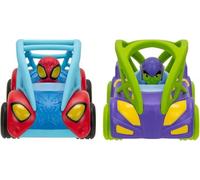 Spidey and His Amazing Friends Marvel Spidey vs Green Goblin Power Rollers - Deux véhicules de 15,2 cm avec Moteurs à Traction arrière Qui tournent à 360 degrés