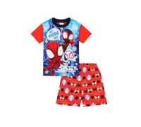 Spidey And His Amazing Friends Pyjama court Spiderman pour enfants, Rouge, 2-3 ans