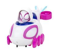 Spidey and his Amazing Friends SNF0022 Ghost-Spider Glow N' Go Copter Feature Vehicle - Lumières de 20,3 cm - Sons - Super héros intégré - Hélices manuelles - Jouets de Marvel, Rose et Blanc