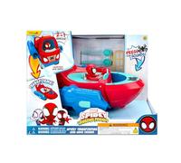 Spidey and His Amazing Friends Spidey Transforming Web-Wave Cruiser - Véhicule 2 en 1 de 22,9 cm avec Roues Libres et lanceurs de fléchettes Web