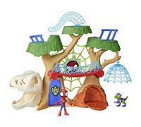 Spidey et Ses Amis Extraordinaires, Coffret Dino-Webs Base Forestière, Figurines de Super-Héros et Accessoires, Jouets pour Enfants Dès 3 Ans, pour Garçons et Filles