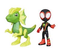 Hasbro Figurines Spidey Dino-Webs – Miles «Spin» Morales et Marvel's Electrosaurus