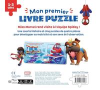 SPIDEY ET SES AMIS EXTRAORDINAIRES - Mon Premier Livre Puzzle - 4 pièces - Bienvenue au QG - MARVEL