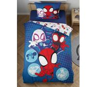 Aymax! Parure de lit Spiderman Polycoton – Housse de couette réversible 140x200 cm + Taie 65x65 cm