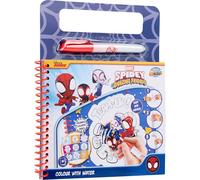 Spidey et ses amis surprenants Livre de coloriage à l'eau | 10 pages réutilisables | Set d'activités Disney Junior pour enfants | Jouet créatif pour voyages 3+