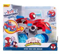 Toy Partner Spidey Mech Crawler Vehicle Cambero Tracker. It Transforms Into 26x22x21 Cm Robot Rouge