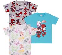 Spidey & Friends/Spiderman - Lot de 3 t-Shirts à Manches Courtes pour Enfants - 100% Coton - 5-6 Ans: 116cm