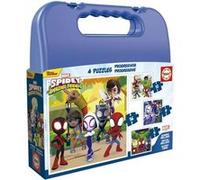 Educa Borrás – Malette de puzzles – SPIDEY & HIS AMAZING FRIENDS – 4 puzzles progressifs