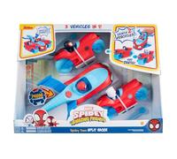 Spidey Marvel et Ses Amis extraordinaires Le Bolide dissocié de l’équipe Spidey - 21,5 cm véhicule Trois-en-Un avec fléchettes Web et Effets sonores