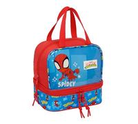 SPIDEY Sac à goûter, qualité et résistance maximale, pour repas, loisirs, goûter et petit déjeuner, 20 x 15 x 20 cm