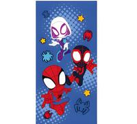 Spidey & Ses Amis Extraordinaires Serviette de Plage & de Bain 70x140 cm, 100% Coton | Serviette Enfant Douce & Absorbante pour le Bain | Motif Spidey & Friends | Idéale pour Plage, Bain & Piscine
