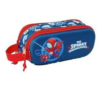 Spidey Trousse Double 3D pour Enfants d'âge Scolaire, Confortable et Polyvalente, qualité et résistance, 21 x 6 x 8 cm, Bleu Marine/Rouge, Bleu Marine/Rouge, Estándar, Décontracté